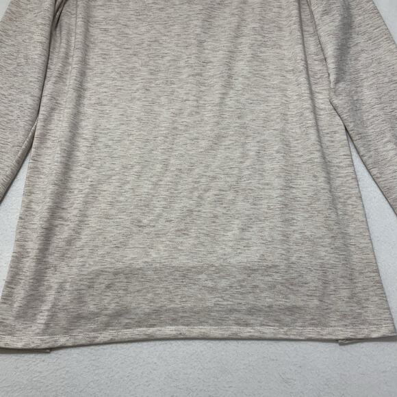 St. John's Bay Active Women's Medium V-Neck Sweatshirt Pullover Beige Stretch - Picture 11 of 13